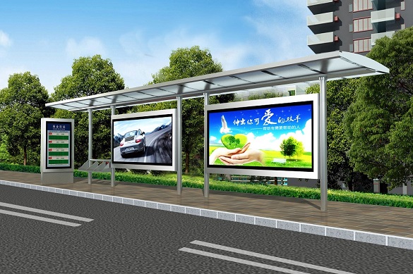 不銹鋼公交站臺(tái)