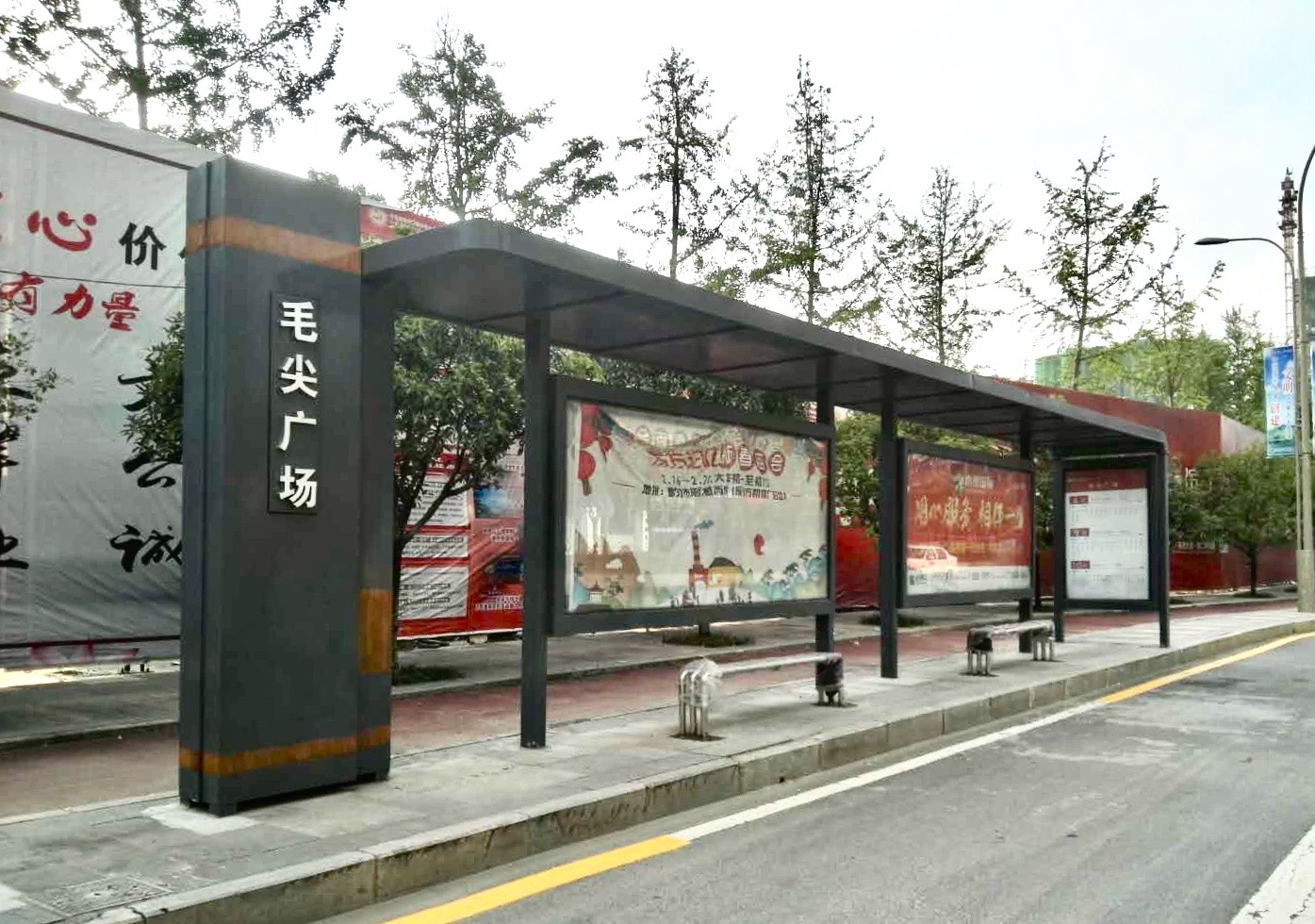 【鑫泰來候車亭】貴州省都勻縣公交站亭新建完工