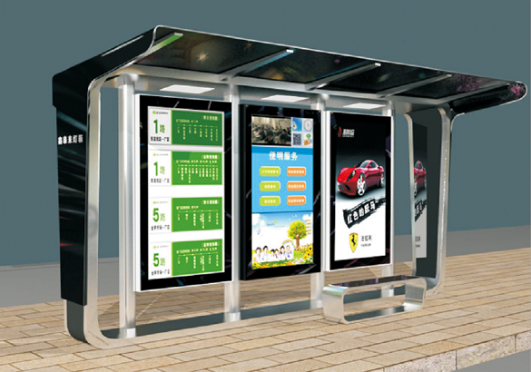 不銹鋼公交站臺(tái)燈箱