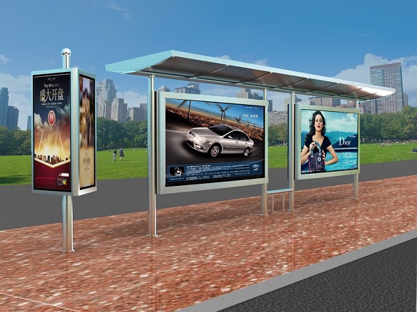 不銹鋼公交站臺(tái)