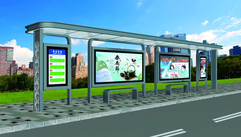 金屬烤漆站臺(tái)燈箱