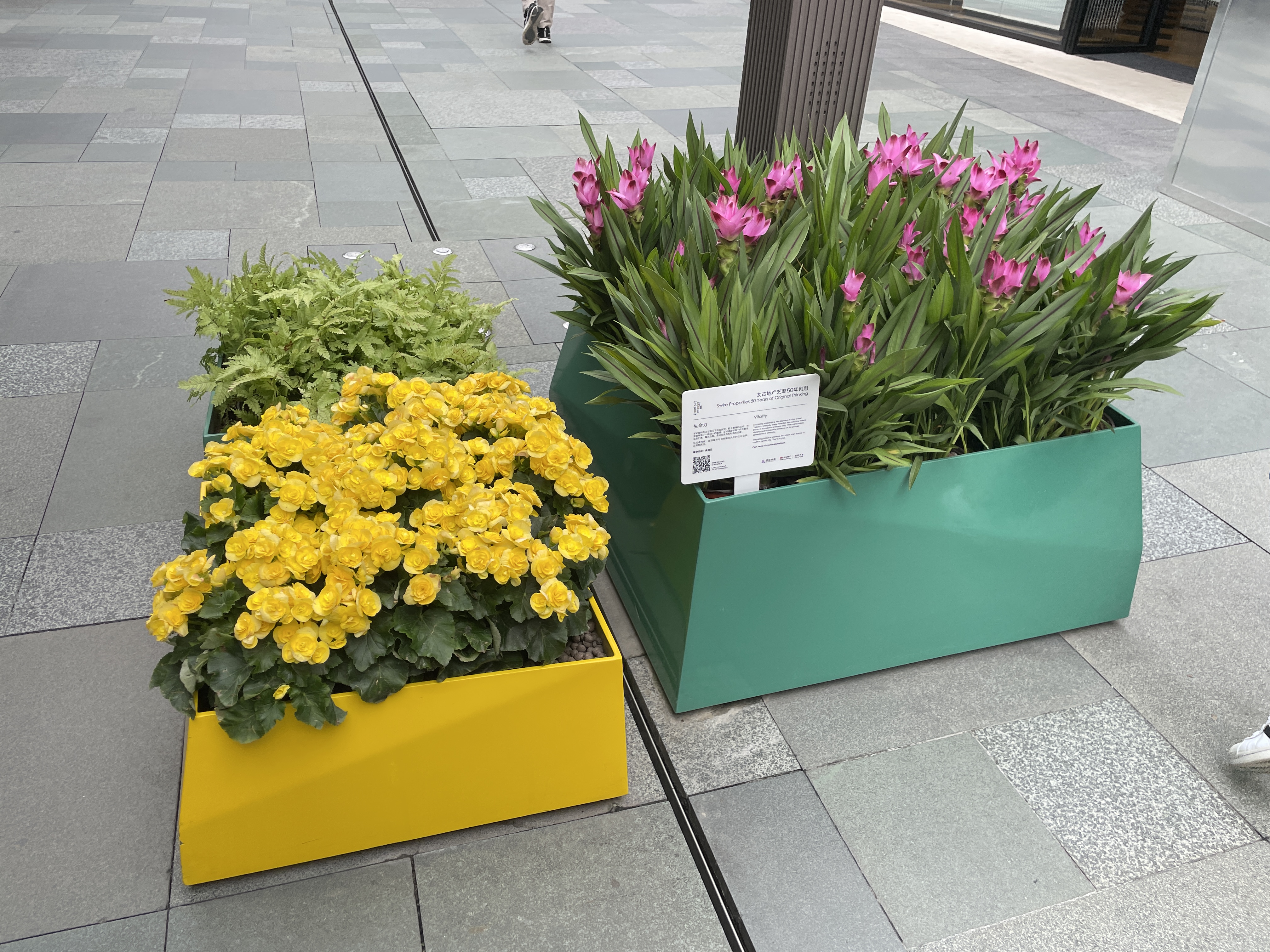 步行街金屬花箱